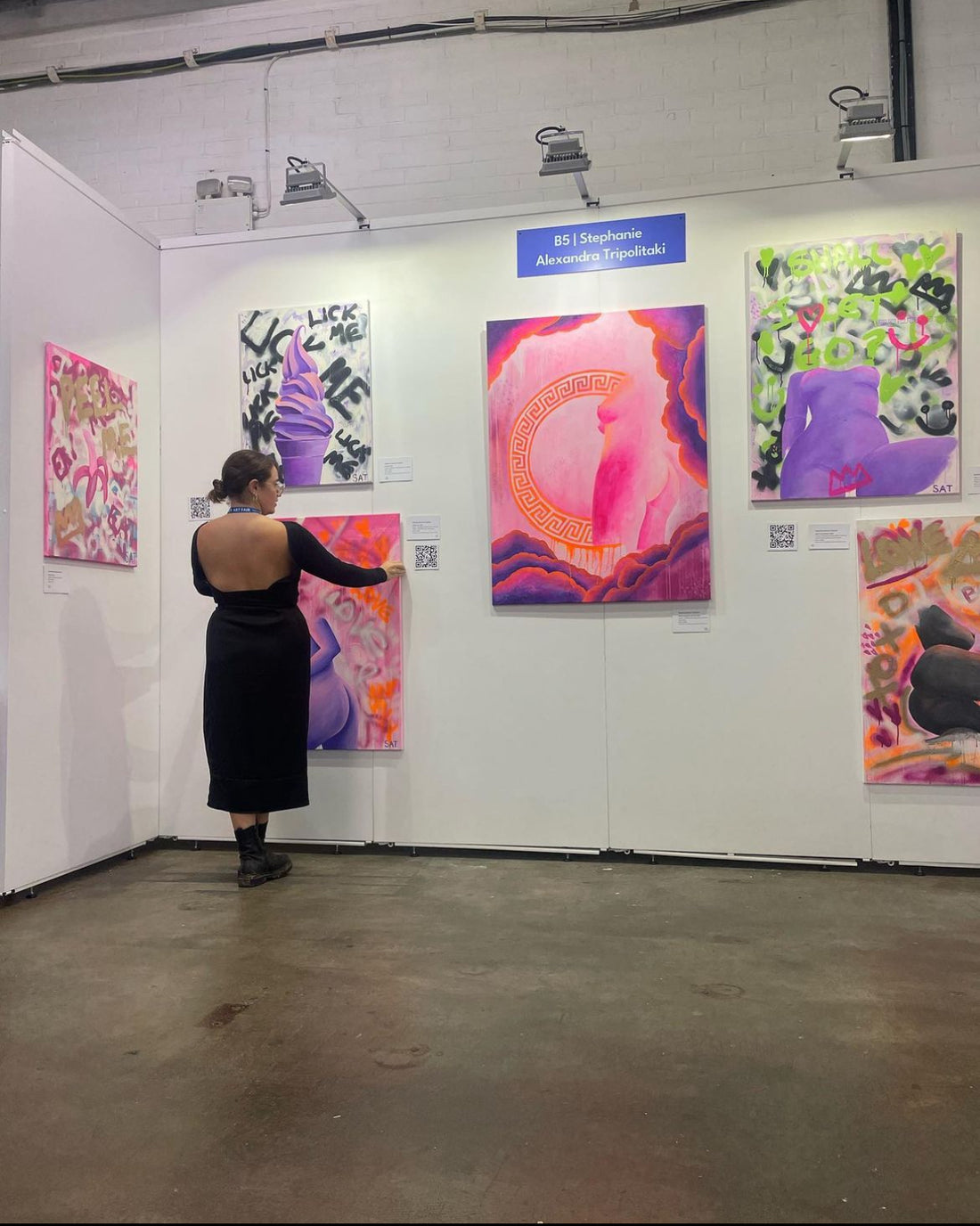 I exhibited at an art fair in London bringing a selection of my contemporary art